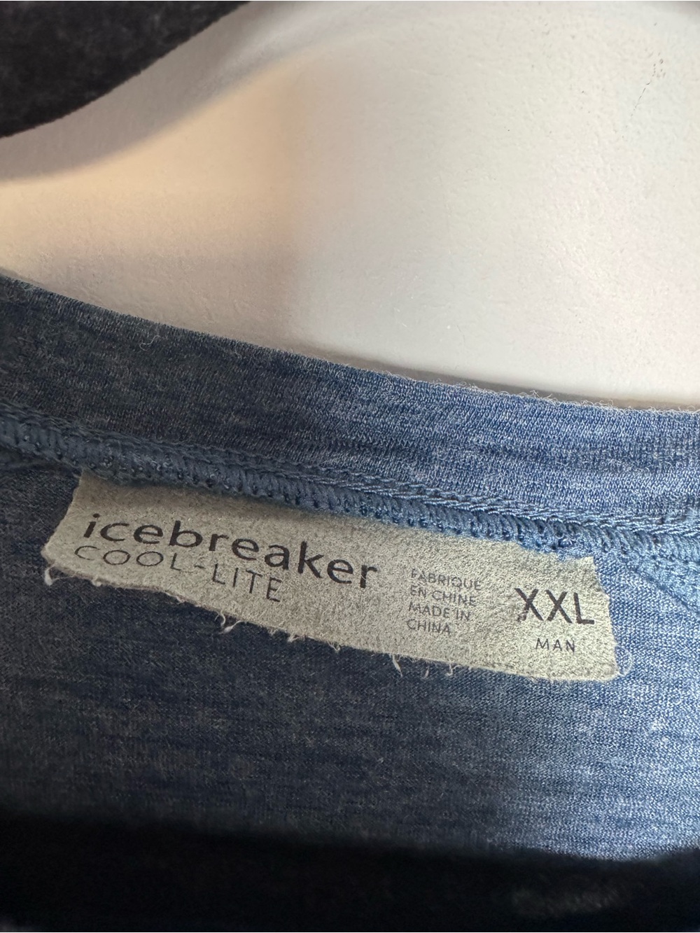 Men’s Icebreaker wool blend cool lite t-shirt in denim blue Size XXL - Picture 4 of 8